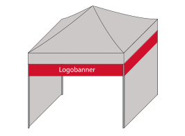 expotent folding tent logo banner
