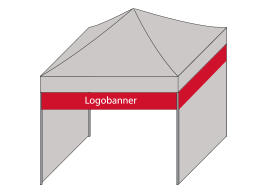 bannière de logo de tente pliante expotente